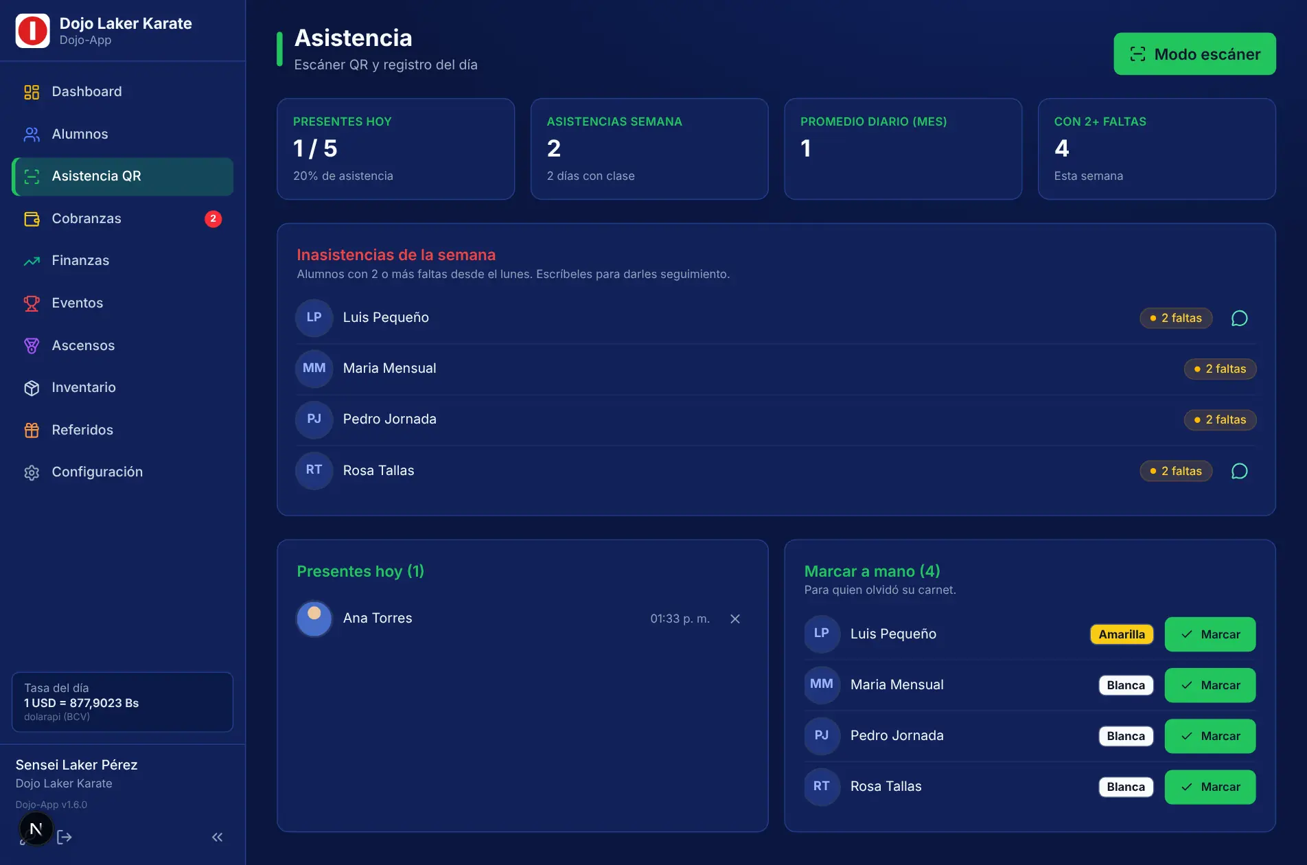 Módulo Asistencia QR