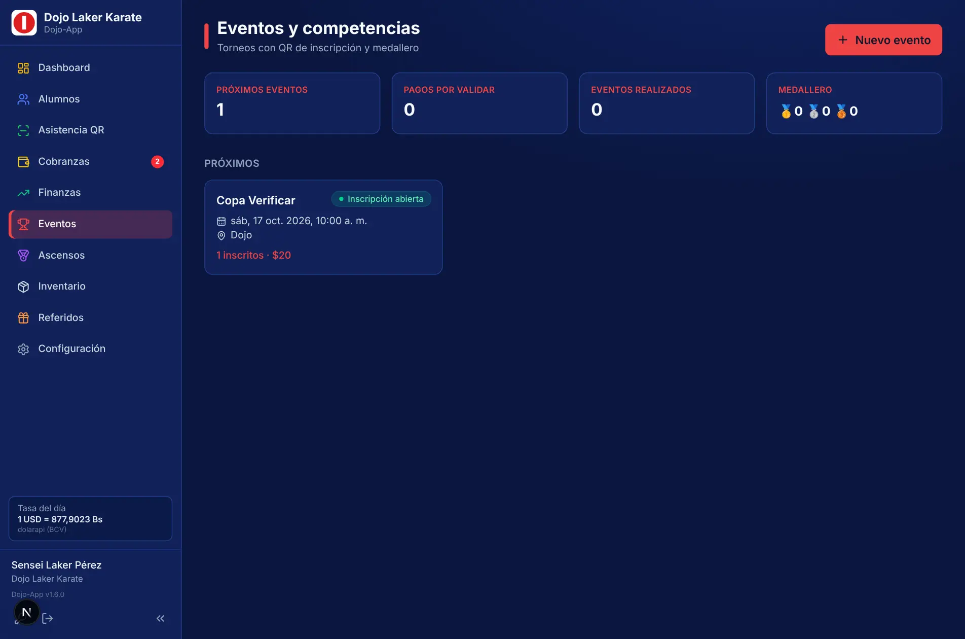Módulo Eventos